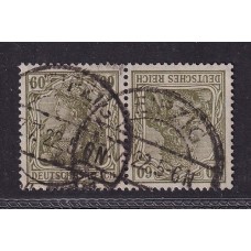ALEMANIA 1921 ESTAMPILLAS SE-TENANT ZUSAMMENDRUCKE USADA QUE ES MUCHO MAS ESCASA MI K4 25 €